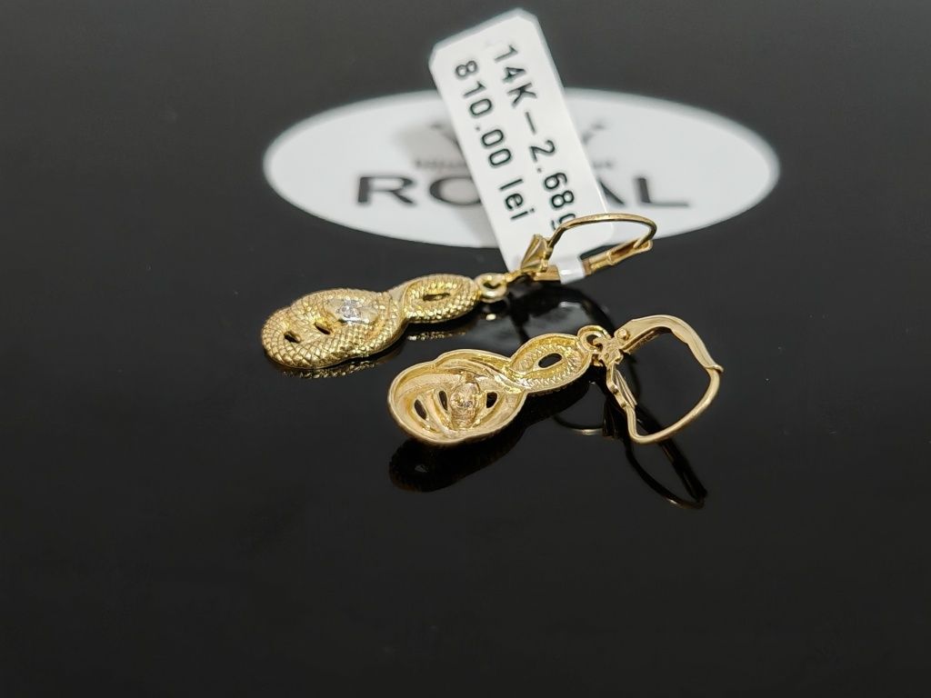 Bijuteria Royal CB : Cercei dama aur 14K 2,68 gr