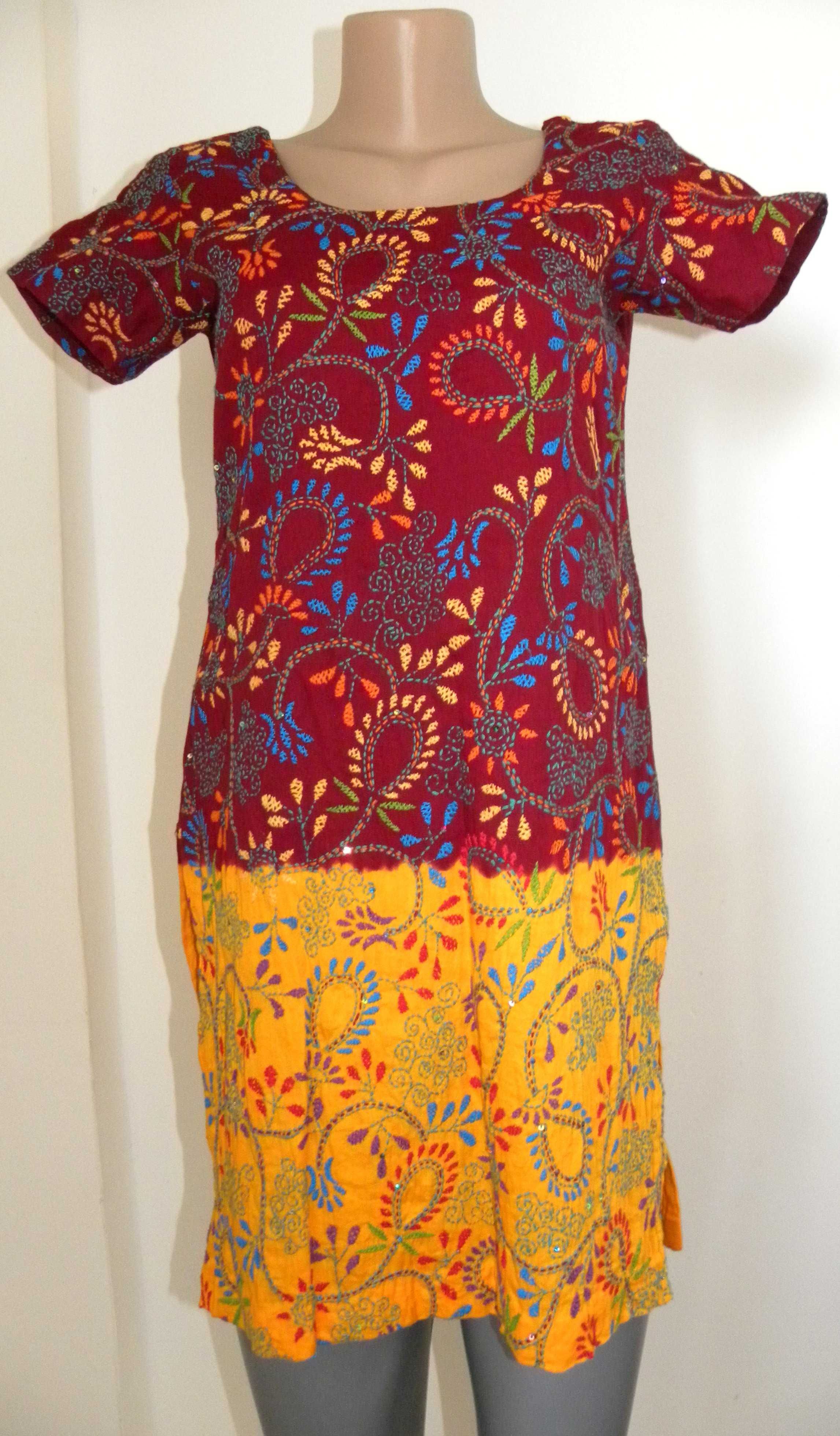 Bluza chic Rochie Tunica Ie nepaleza Hippie broderii cusaturi colorate