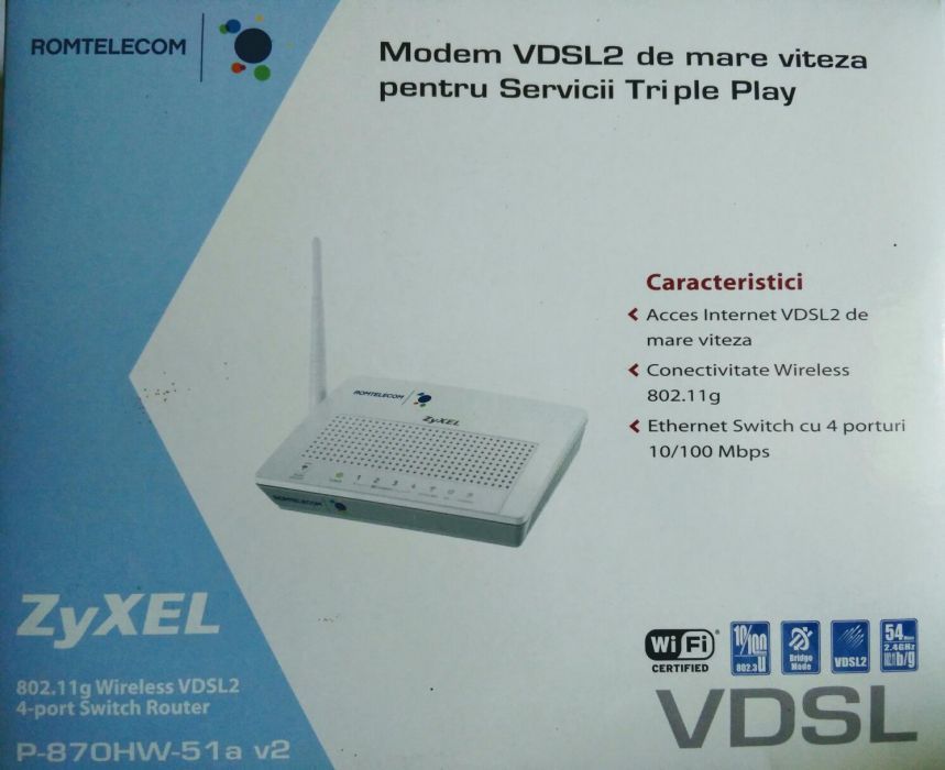 Modem Romtelecom VDSL2 ZyXEL P-870HW-51a v2
