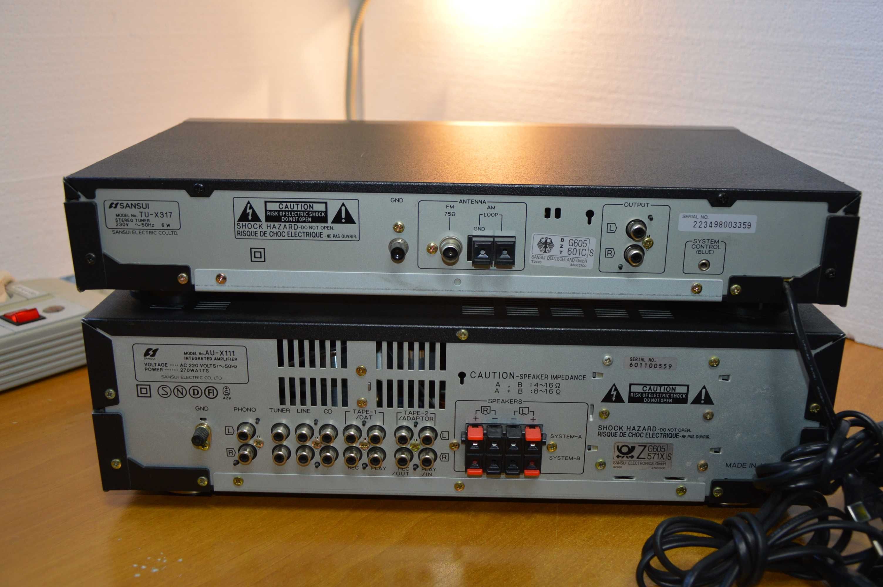 Amplificator Sansui AU-X111 si Tuner Sansui TU-X317
