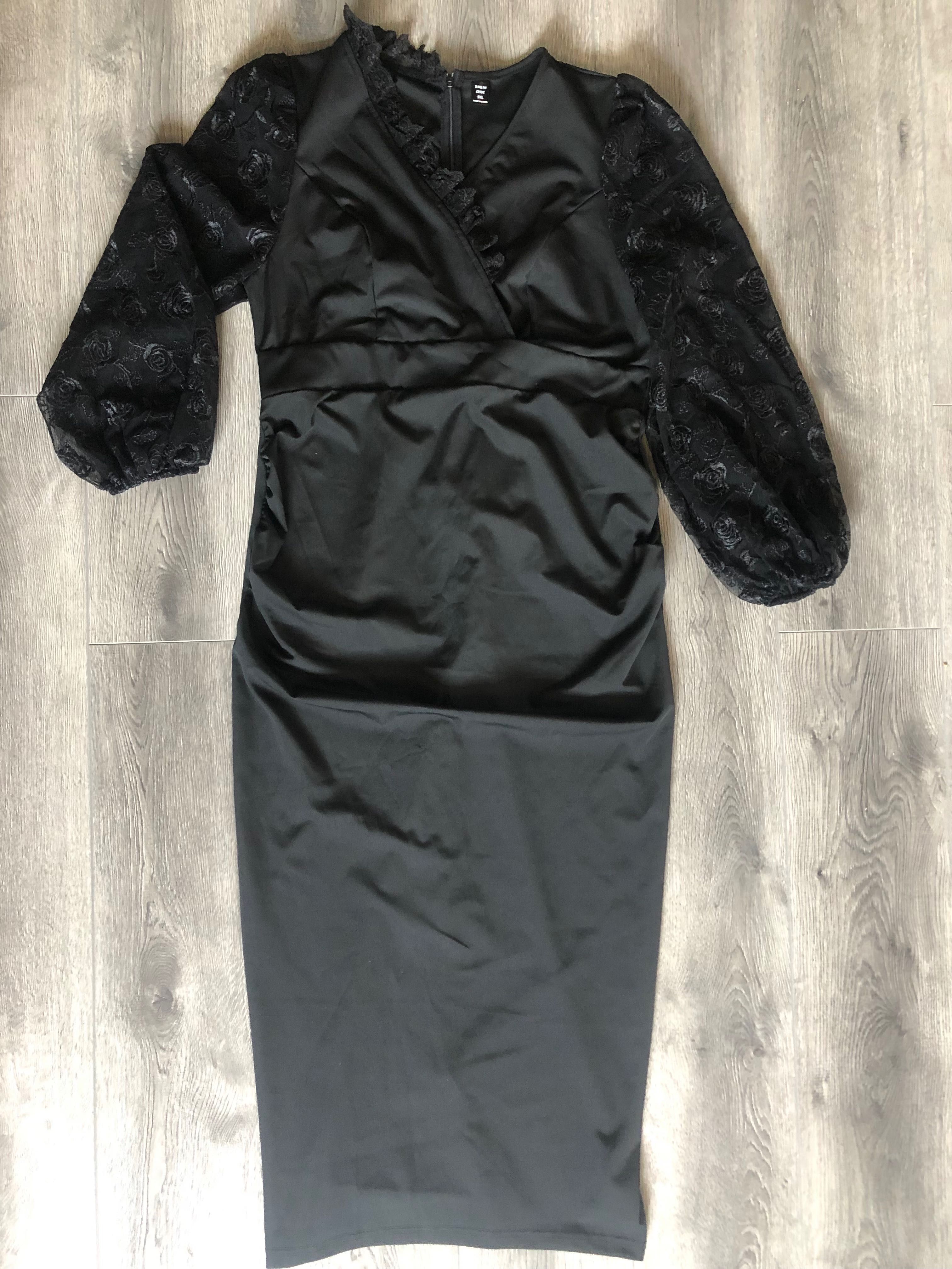 Rochie elegantă de ocazie neagră mărimea Xl