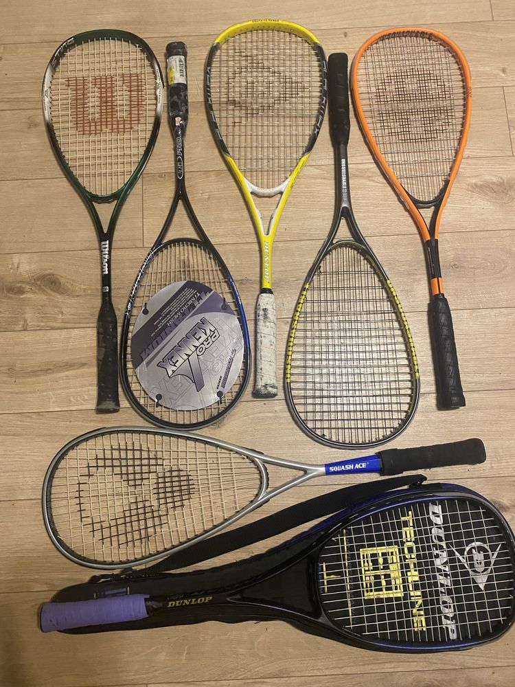 Rachete squash Wilson, Dunlop, K2, Tecno, diferite modele 24 bucati