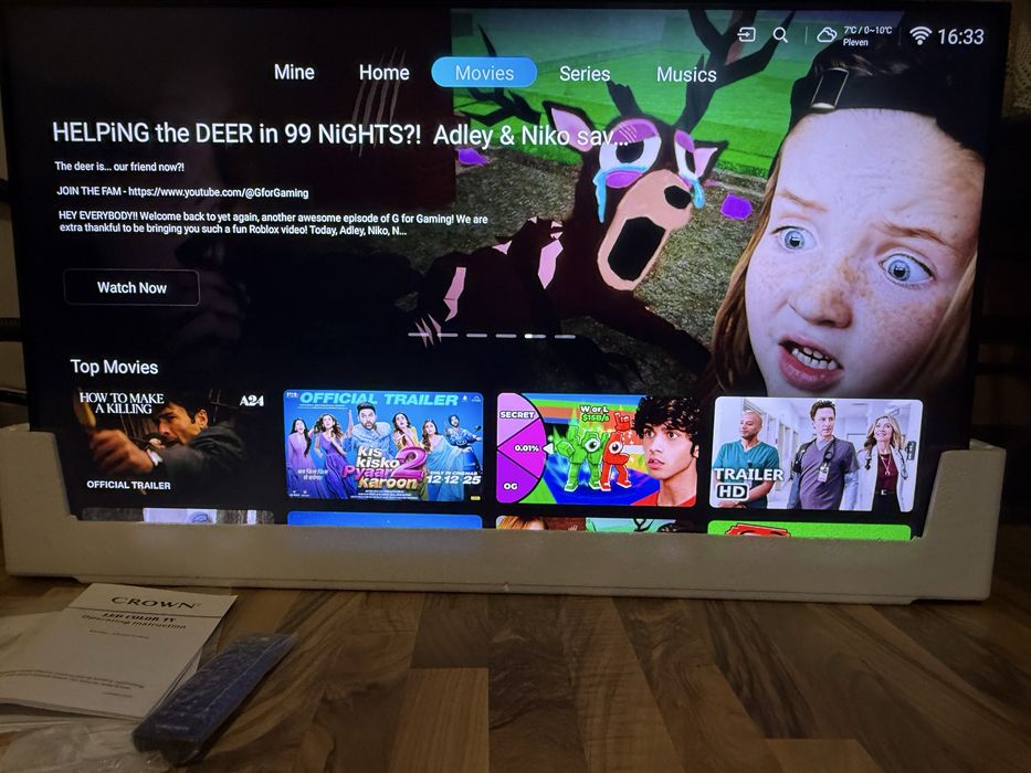 Телевизор CROWN с гаранция!