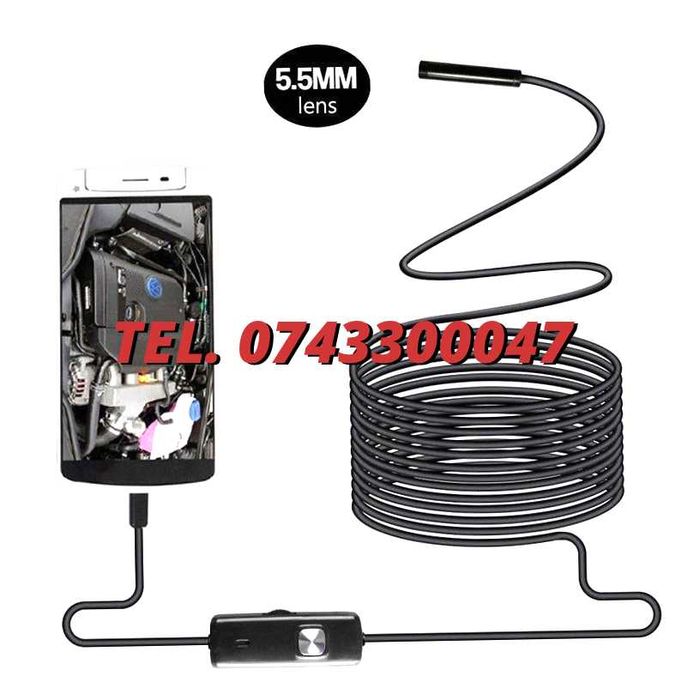 Camera Endoscopica Rigida De Inspectie Android  Pc Micro Usb 2 M