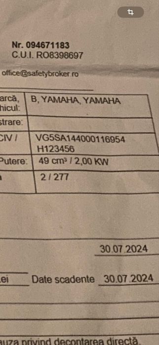 Vand sau schimb Yamaha aerox acte la zi fiscal carte rar totul la zii