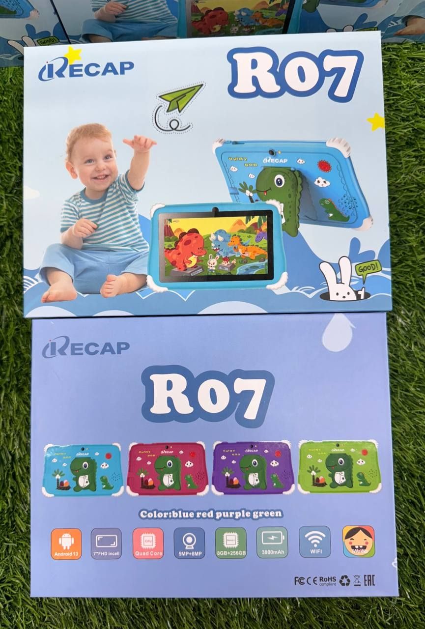 Bolalar plansheti RECAP R07, 8/256 GB,  Детский умные планшет