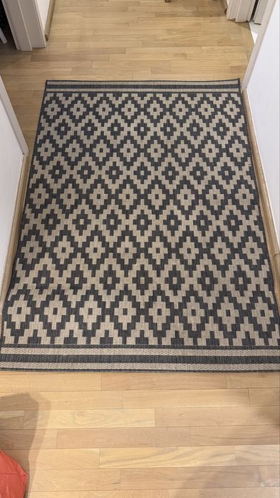 Covor fir scurt 170x120 Gri