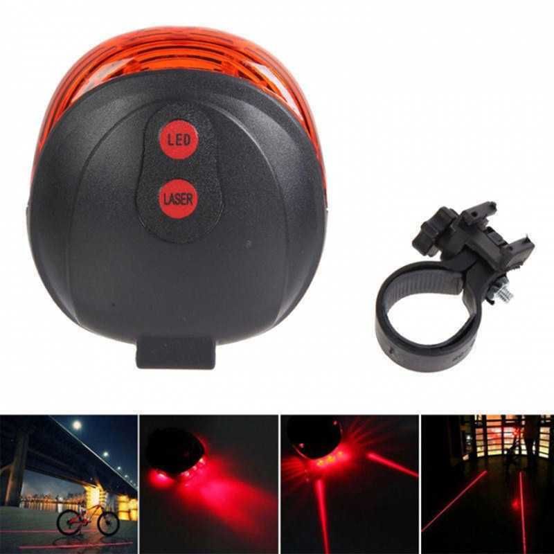 Задна LASER LED стоп светлина за велосипед Scorpion - 5 LED + 2 лазера