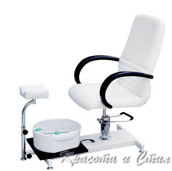 Стабилен стол за педикюр в бяло - 2302A