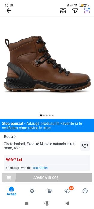 Ghete Nr 43 Ecco Hydromax bocanci