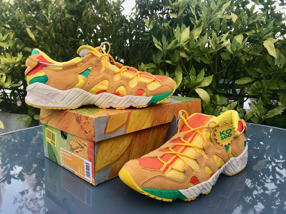 Sneakers ASICS Gel Lyte Mai KO100 Sunflower, mas 44-45, noi, in cutie