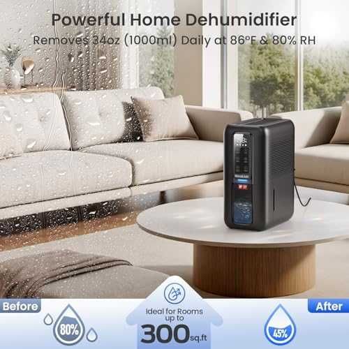 Нов 2000ml тих обезвлажнител с LED светлина таймер за дома Деумифайър