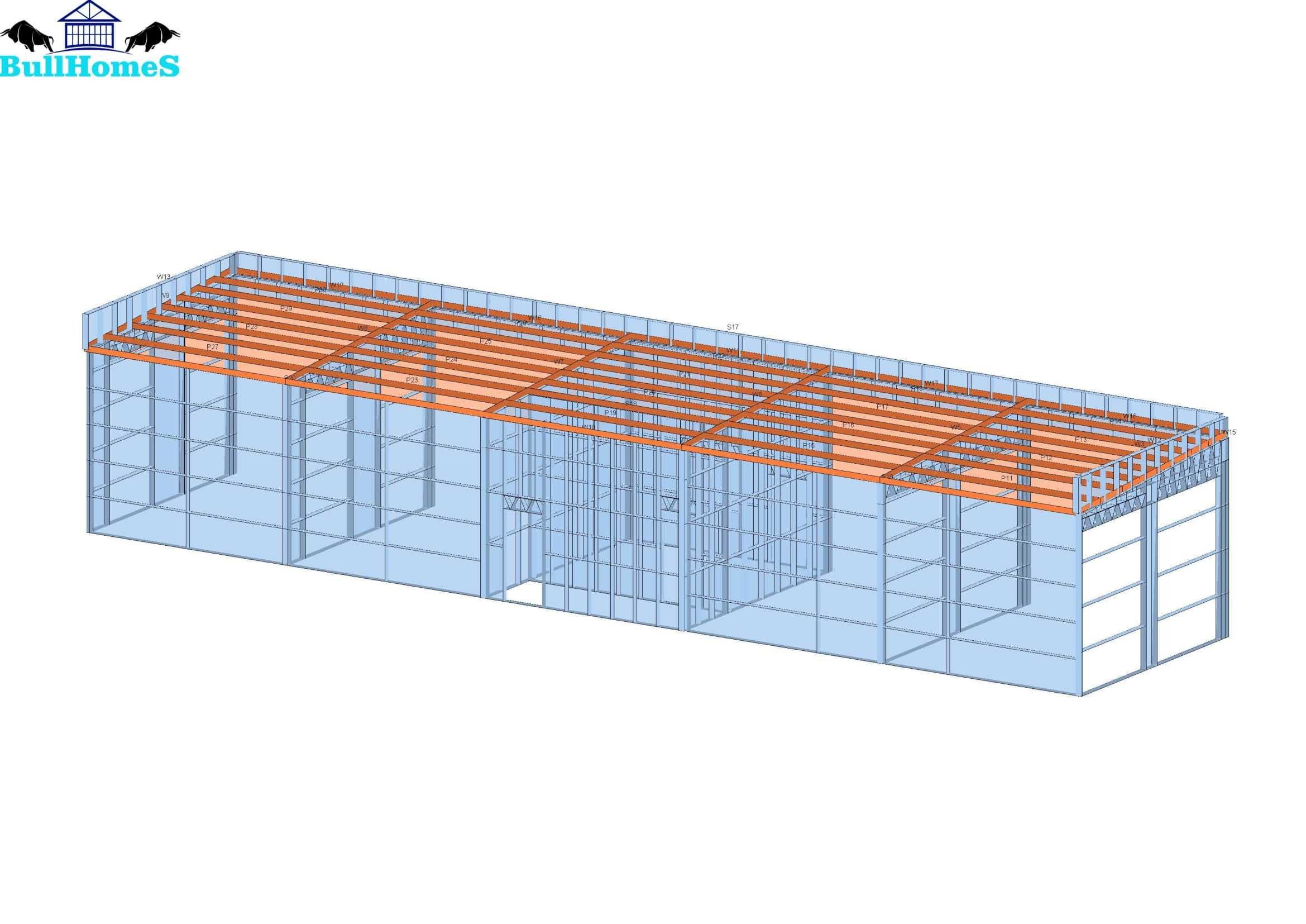 Конструкция за Автомивка - 155м²-25.85м x 6м