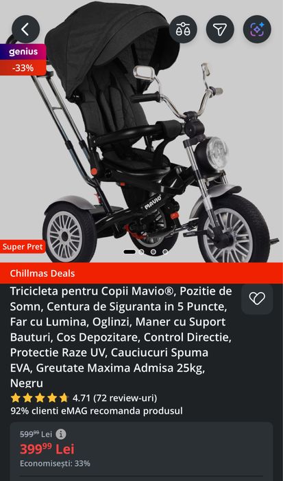 Tricicleta copii - Mavio