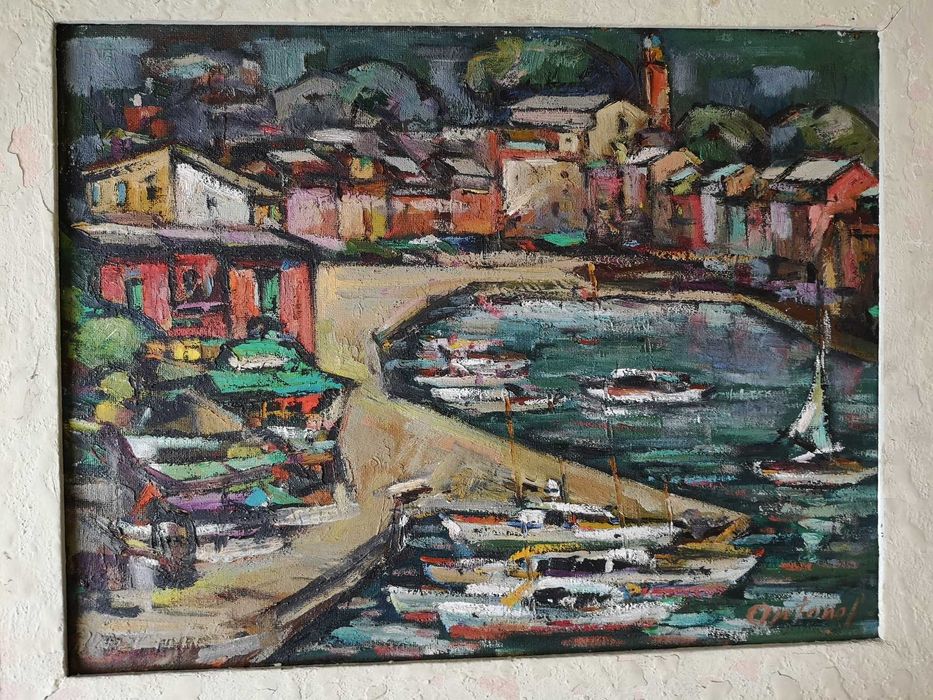 Картина Пейзаж от 70те г на 20 в. на известния художник Христо Антонов