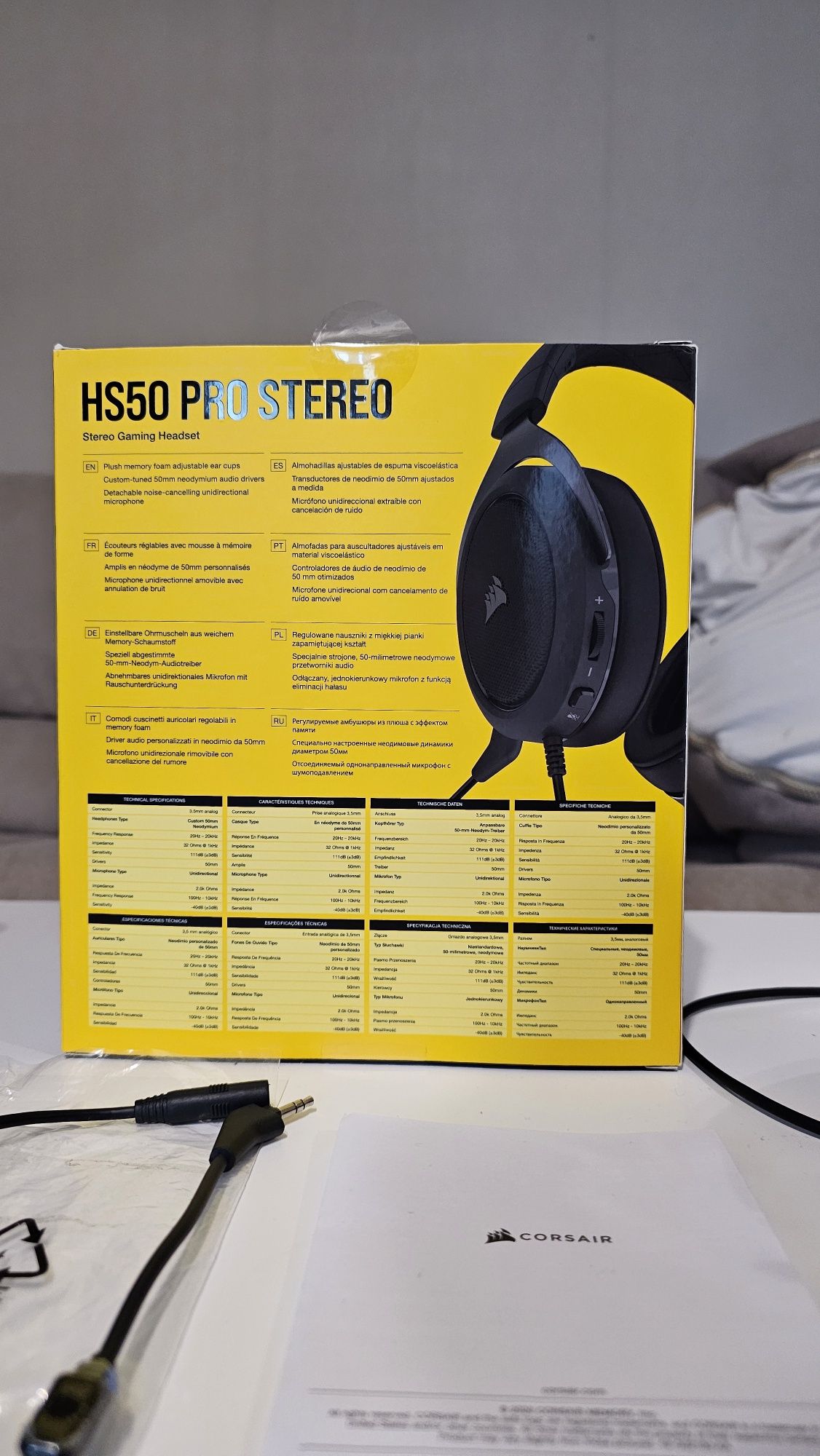 Corsair HS50 PRO Stereo геймърски слушалки