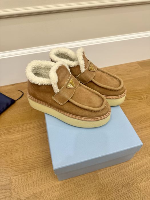 Зимние ботинки Prada почти новые