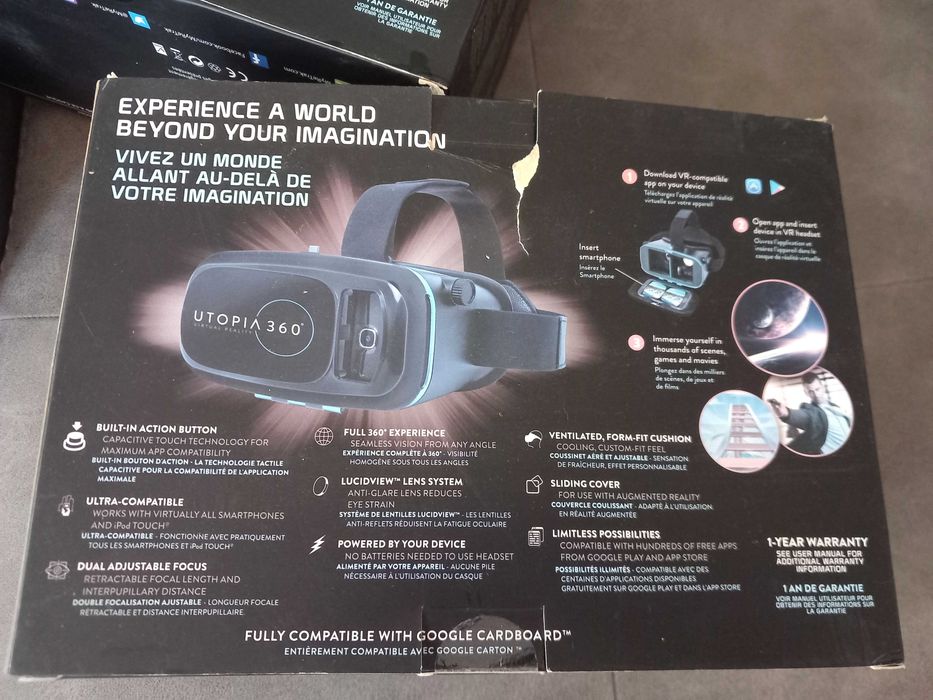 VR очила Utopia 360° с кутия (2 броя налични)