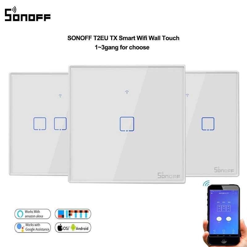 SONOFF TX – T2 Wi-Fi елегантен и луксозен смарт ключ + RF 433Mhz