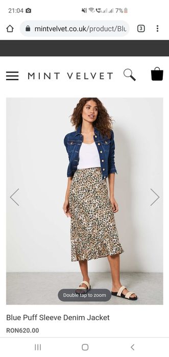 Geaca denim originala Mint Velvet
