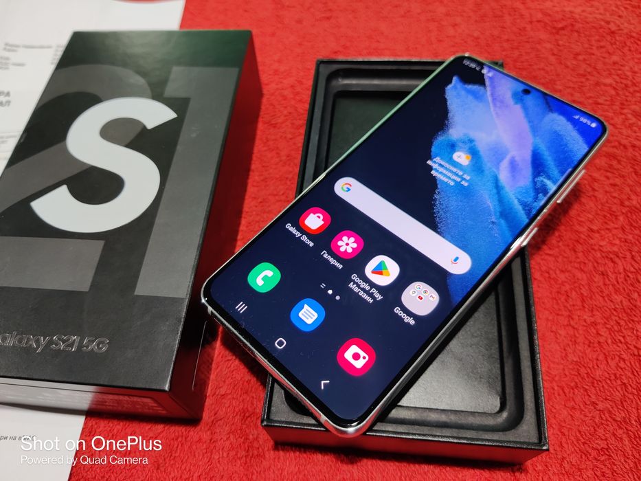 Samsung Galaxy S21 5G 128GB 8RAM Phantom White 24м.гаранция от Емаг