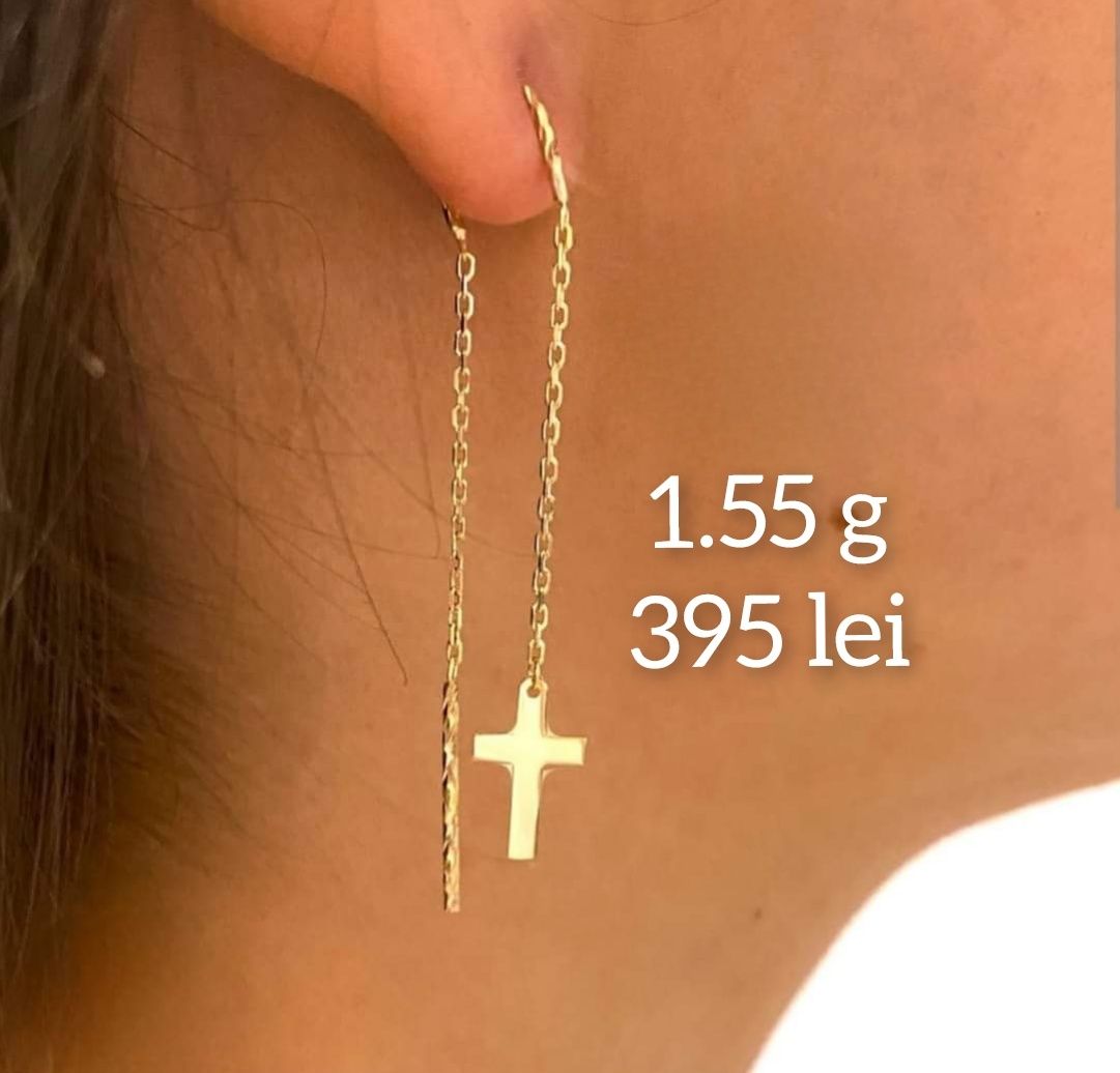 Cercei dama aur 14 k