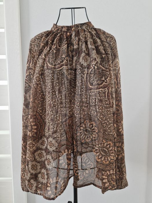 Bluza voal in nuante maronii