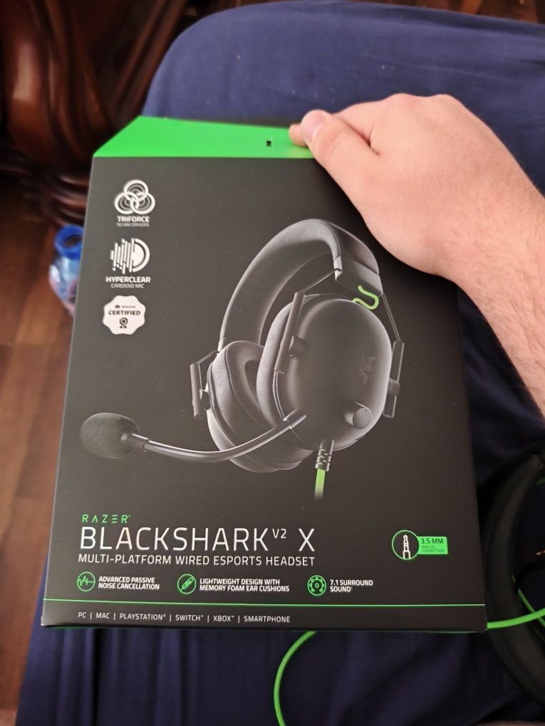 Гейминг слушалки Razer - Blackshark V2 X, черни