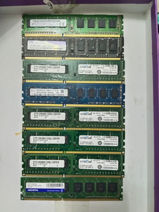 ОЗУ разных объема памяти