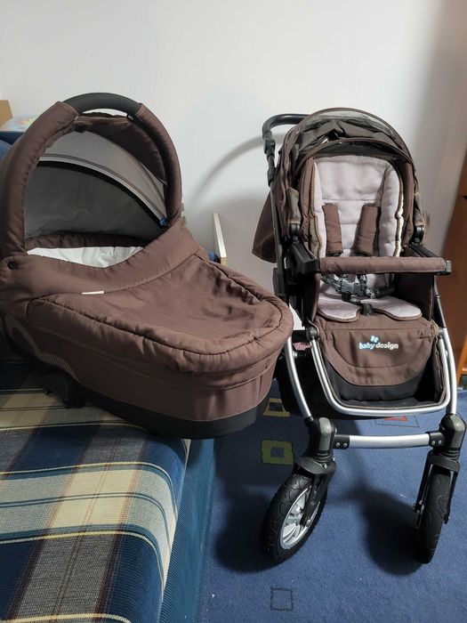 Cărucior 2 in 1 landou și sport Baby Design cu suspensii