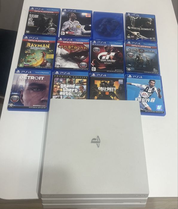 PS4 pro 1TB и 14 игр