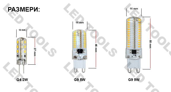 LED крушка G9 и G4 ЛЕД диодни крушки за осветление топла и студена