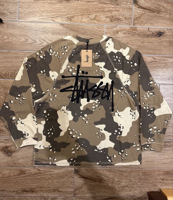 Stussy Camo Waffle Long Sleeve горнище / блуза