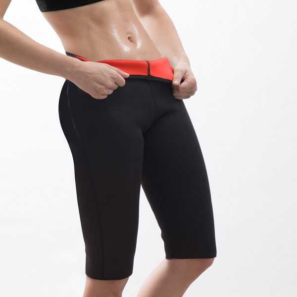 Pantaloni sport dama pentru slabit, efect sauna, neopren, marimea L