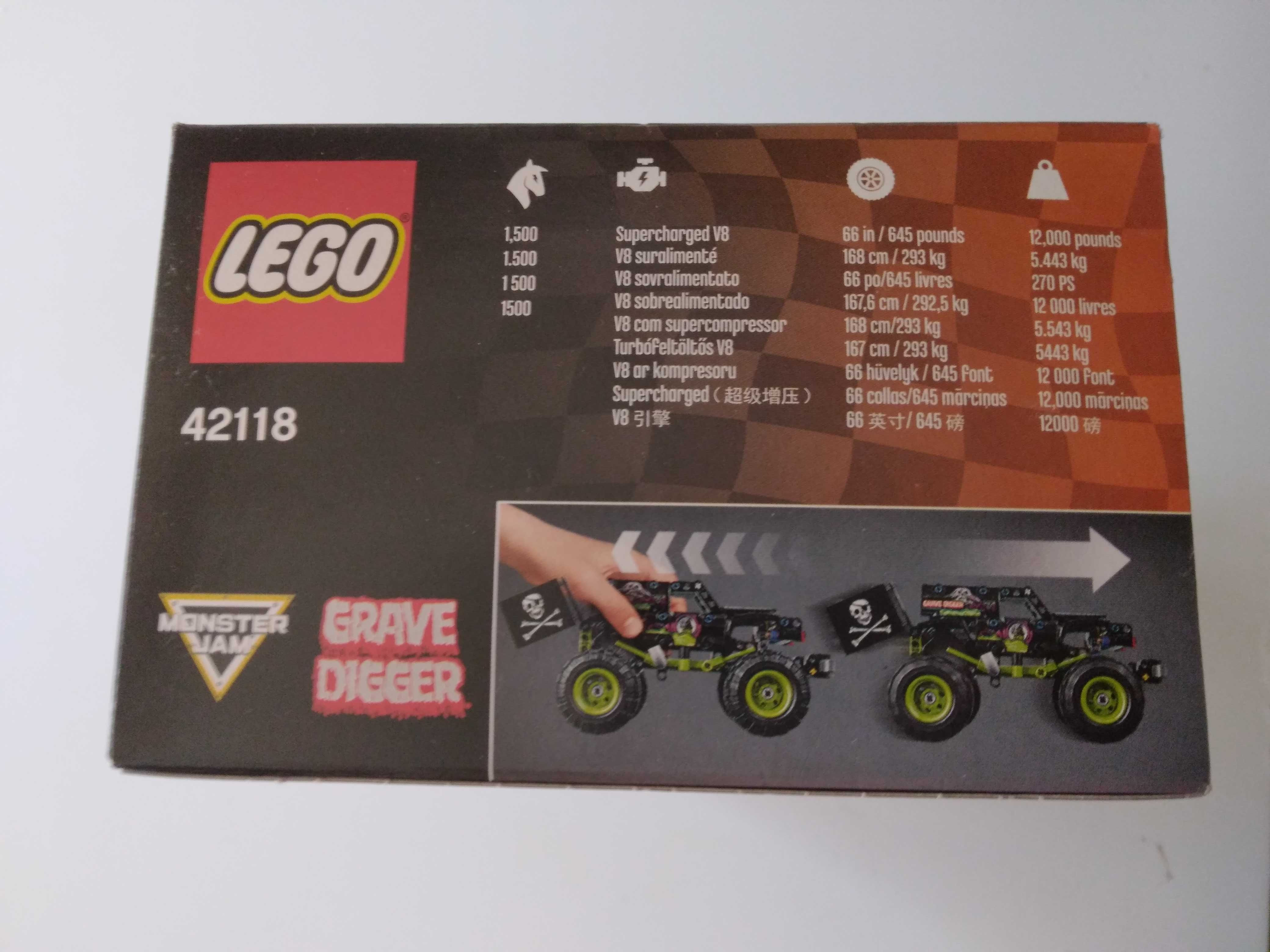 LEGO Technic 42118 camioane gigant 2in1, Monster Jam Grave Digger, nou