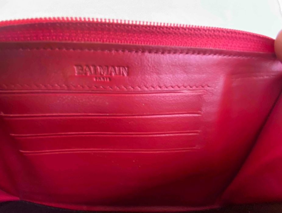 Pierre Balmain Superb Portofel Vintage Orizontal Piele Rosu Original