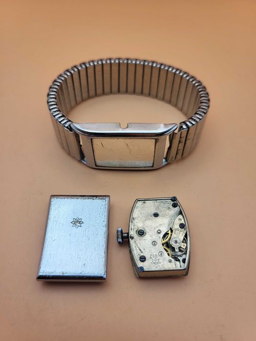 Junghans Ceas Tip Militar Rectangular cal J967 ,Tank 22/38mm ,Art Deco