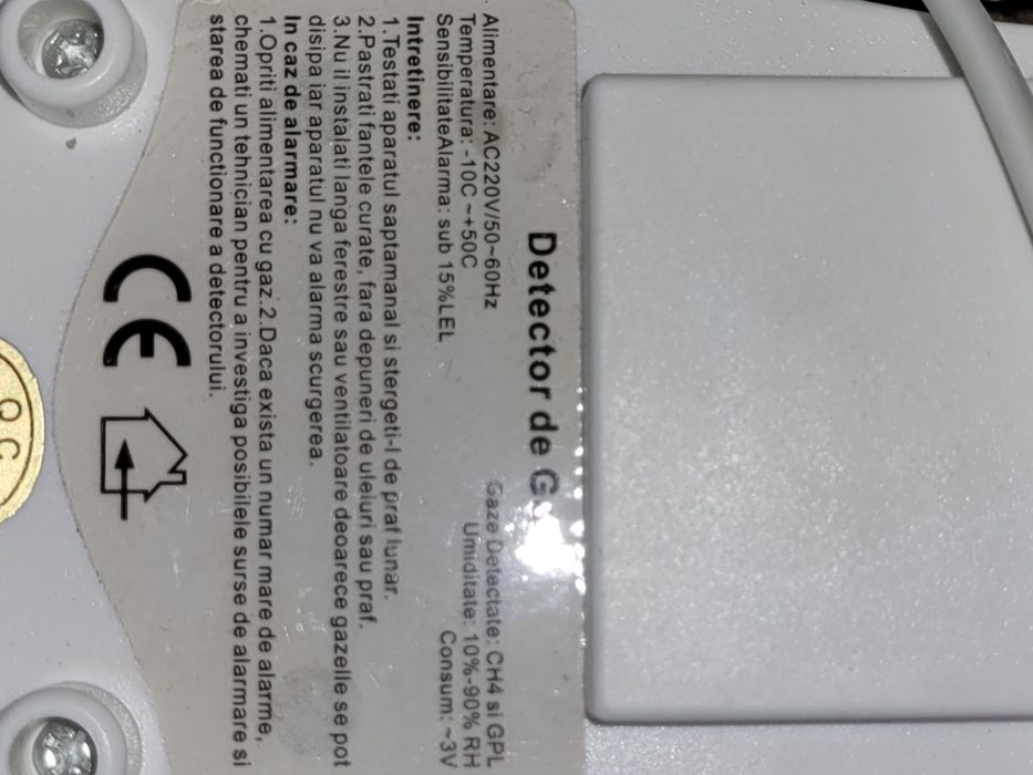 Senzor și electrovalva  pentru gaz,