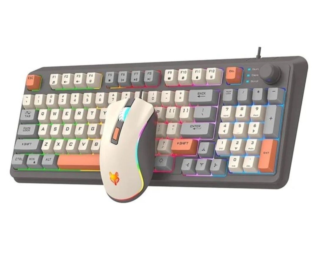 Игровая клавиатура с мышью XunFox K820, 94-клавишная, RGB-подсветка