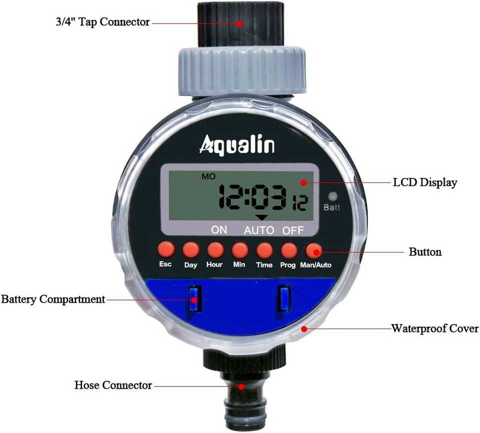 Механичен или цифров таймер за напояване от цистерна или бидон Aqualin
