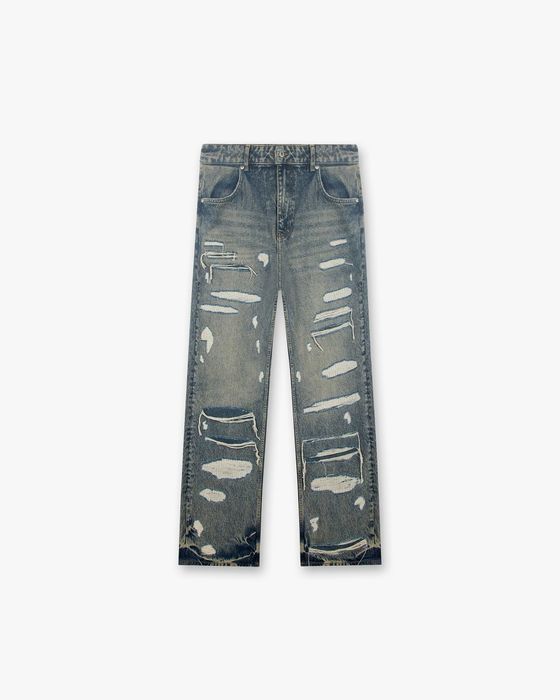 BLUGI Represent R3D Double Destroyer Baggy Denim