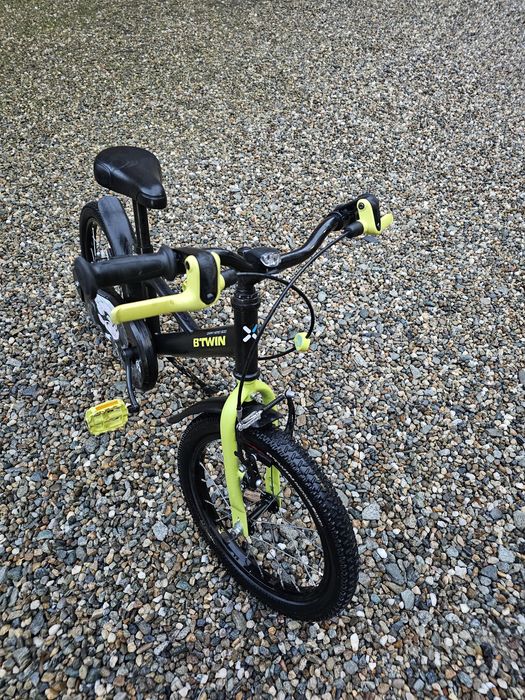 Bicicleta copii Btwin Robot 500 16" + casca + rotile ajutatoare Cube