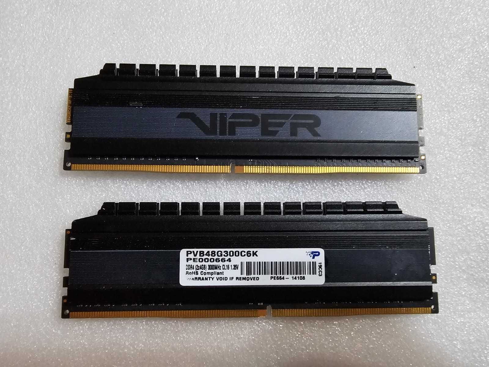 Kit Memorie RAM desktop Patriot Viper 4 Blackout 8GB (2x4GB)  DDR4