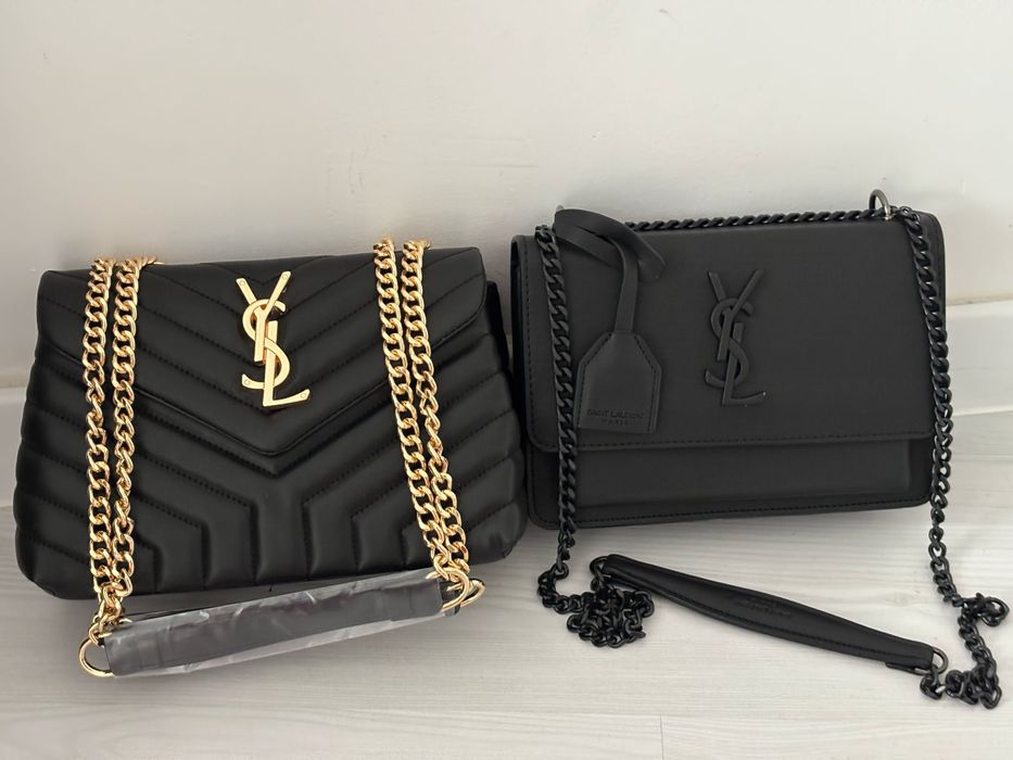 Geanta Y S L  / MK / Guess — Negru / Alb