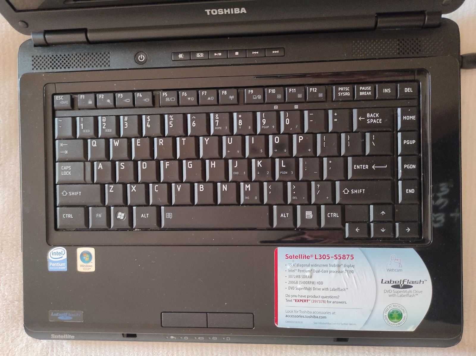 Лаптоп Toshiba Satellite L305-S5875 неработещ/за части