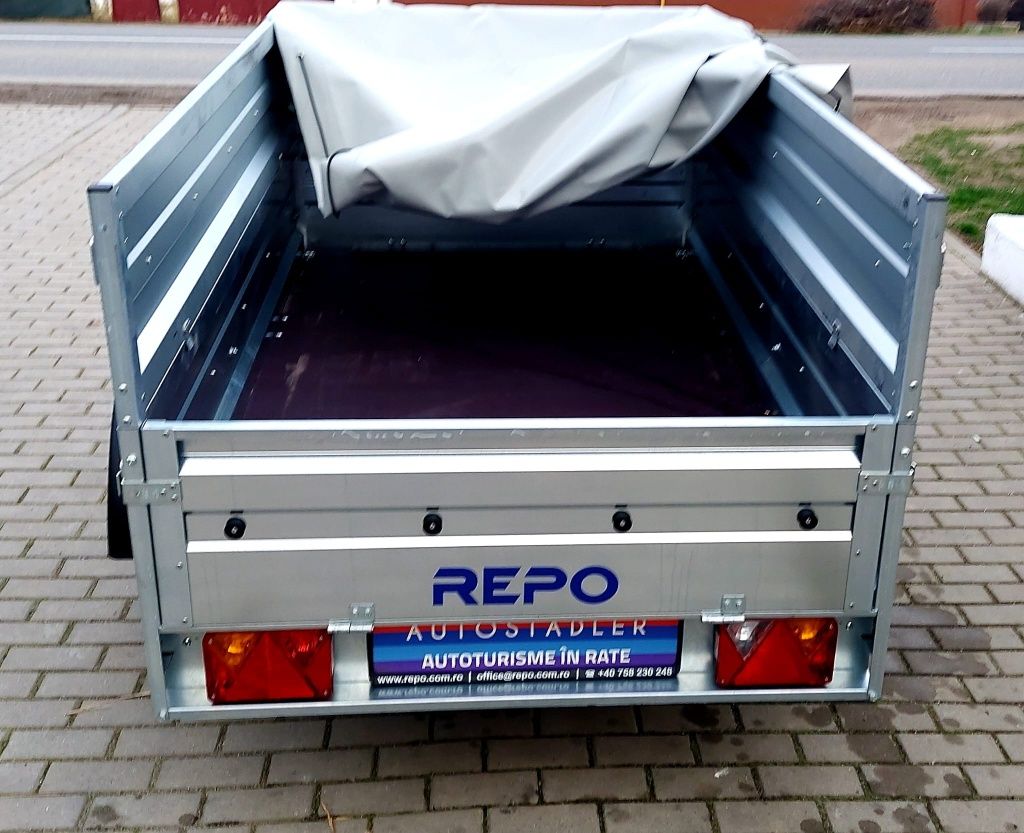 Remorca Repo RRS Obloane duble și prelată 750 kg