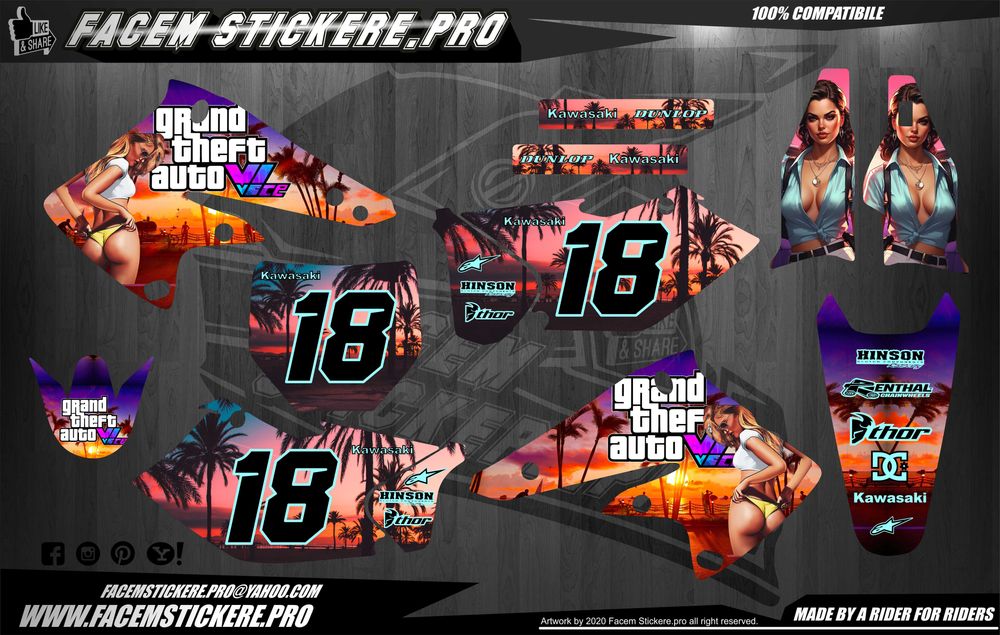 Stickere Grafice Enduro Cross atv ktm husqvarna honda yamaha