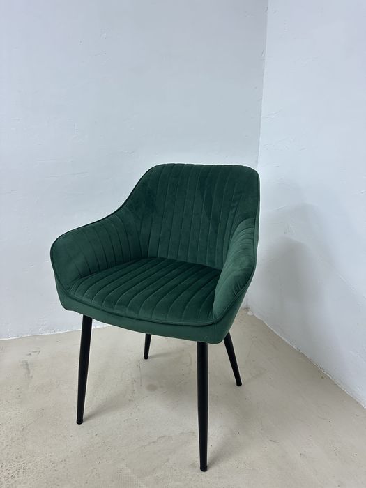 Кадифен трапезен стол SONGMICS с подлакътници