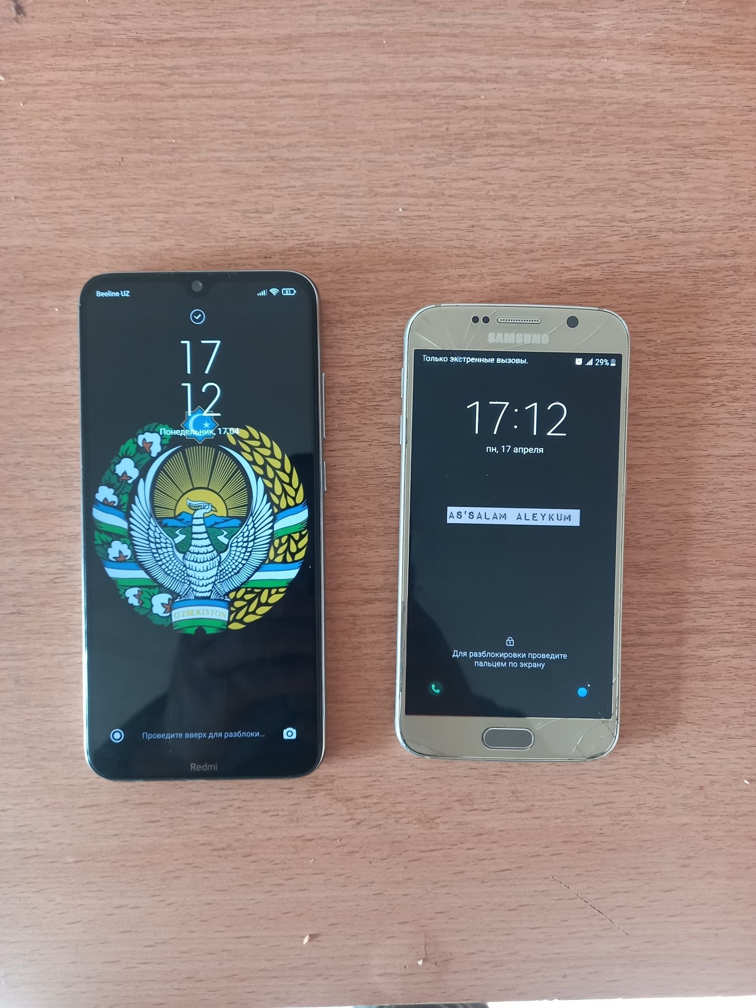 Redmi note 8 5/64 va galaxy S6 32/3 redmi karobka dok bor