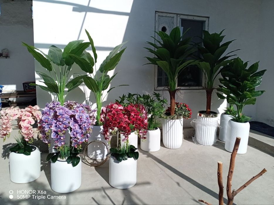 Суний декор дарахтлар ва гуллар, дона ва оптом нархларда.